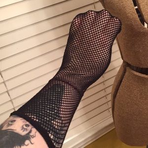 Knee High Black Fishnet Socks
